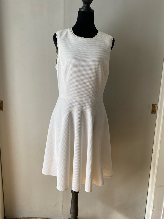Rebecca Taylor Dresses & Skirts - Rebecca Taylor White Sleeveless Fit-and-Flare Mini Dress